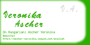 veronika ascher business card